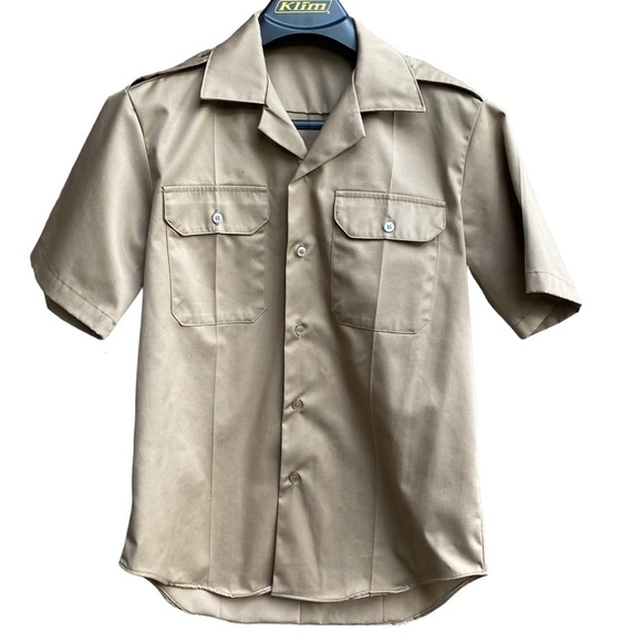 Military vintage button up uniform shirt Early Whitehouse flyer from the 1980s - Picture 2 of 7